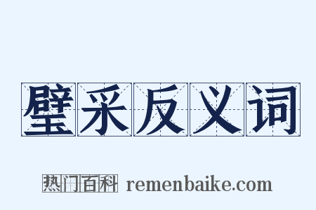 璧采反义词是什么意思的图片
